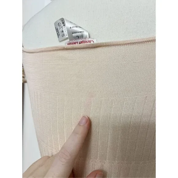 Vintage Christian Lacroix Embroidered Beaded Sequin Knit Silk Top Size Large - Picture 7 of 8